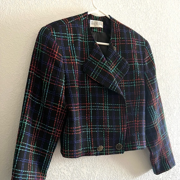 Vintage Pendleton multicolor plaid cropped blazer - Picture 7 of 7
